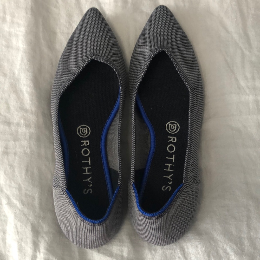 Rothy’s The Point in Cloud Grey Birdseye